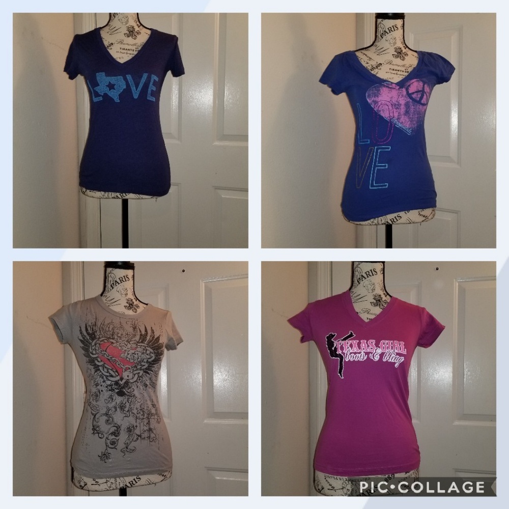 Lot of 4 tees size small
